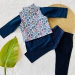 Printed Bundi and Kurta Set - Image 3