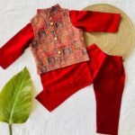 Printed Bundi and Kurta Set - Image 5