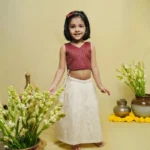 Paisley Chanderi Silk Top and Skirt - Image 4