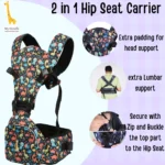 Hippy Snug - 2 in 1 Ergonomic, Detachable Hip Seat Baby Carrier - Image 11