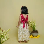 Chanderi Floral Top and Skirt - Image 5