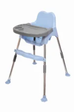 3 in 1 Bobo Blue Baby Dining Chair with Footrest and Tray - Image 5