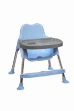 3 in 1 Bobo Blue Baby Dining Chair with Footrest and Tray - Image 6