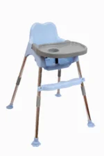 3 in 1 Bobo Blue Baby Dining Chair with Footrest and Tray - Image 7