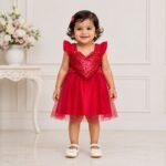 High Low Sequin Heart Dress