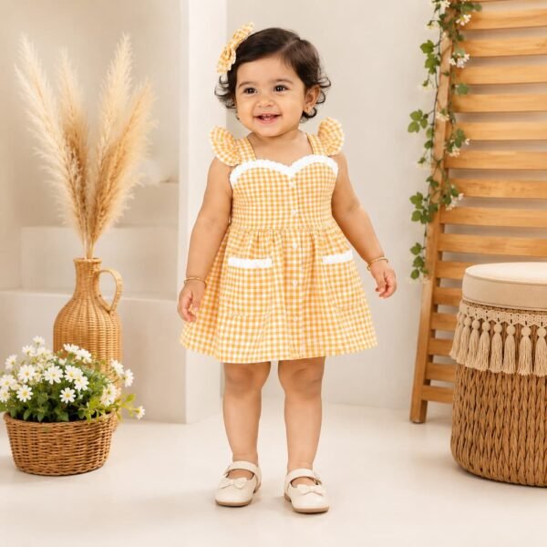 Checkered Sweetheart Hakoba Lined Dress