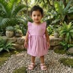 Brocade Side Tying Frill Dress