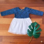 Full Sleeve Lace Dress With Bow - Image 7
