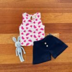 Printed Crop Top & Twill Shorts - Image 3