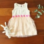 Soft Net Dress with Flowers