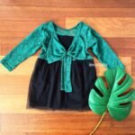 Full Sleeve Lace Dress With Bow - Image 3