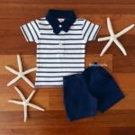Striped Polo Tee & Twill Shorts - Image 2