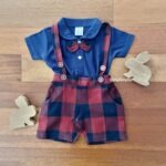 Plaid Suspender & Tee - Image 3