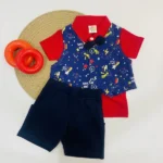 Printed Waistcoat & Twill Shorts - Image 2