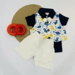 Printed Waistcoat & Twill Shorts - Image 6