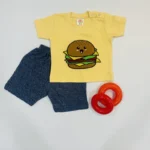 Burger Tee with Wobbly Eyes & Grindle Shorts - Image 6
