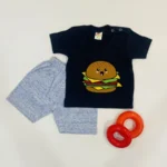 Burger Tee with Wobbly Eyes & Grindle Shorts - Image 4