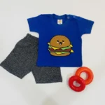 Burger Tee with Wobbly Eyes & Grindle Shorts - Image 5