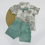 Polo Tee with Bow & Twill Shorts - Image 4