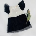Frill Sleeve Sequin Soft Net Dress - Image 7