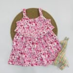 V Frill Floral Dress - Image 3