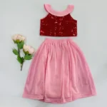 Sequin Crop Top & Full Soft Net Skirt - Image 3