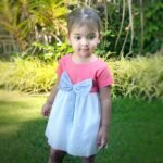 Ribbed Bow Soft Net Dress