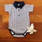 Polo Collared Printed Onesie - Image 2