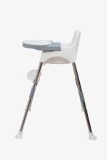 3 in 1 Spotty Baby Dining Chair with Footrest & extra tray, White-Grey Combo - Image 8