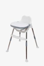 3 in 1 Spotty Baby Dining Chair with Footrest & extra tray, White-Grey Combo - Image 4