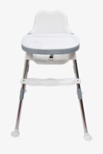 3 in 1 Spotty Baby Dining Chair with Footrest & extra tray, White-Grey Combo - Image 3