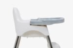 3 in 1 Bobo White Baby Dining Chair with Footrest and Tray - Image 13