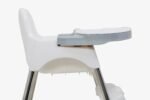 3 in 1 Spotty Baby Dining Chair with Footrest & extra tray, White-Grey Combo - Image 13