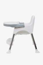 3 in 1 Spotty Baby Dining Chair with Footrest & extra tray, White-Grey Combo - Image 10