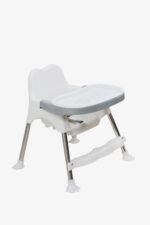 3 in 1 Spotty Baby Dining Chair with Footrest & extra tray, White-Grey Combo - Image 7