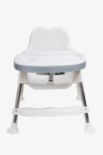 3 in 1 Spotty Baby Dining Chair with Footrest & extra tray, White-Grey Combo - Image 6