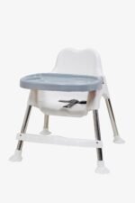 3 in 1 Bobo White Baby Dining Chair with Footrest and Tray - Image 9