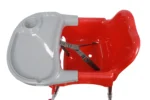 3 in 1 Bobo Red Baby Dining Chair with Footrest and Tray - Image 11