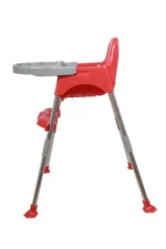 3 in 1 Bobo Red Baby Dining Chair with Footrest and Tray - Image 10