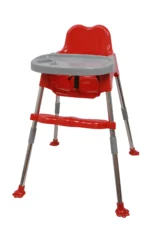 3 in 1 Bobo Red Baby Dining Chair with Footrest and Tray - Image 6