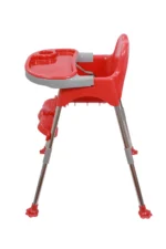 3 in 1 Spotty Baby Dining Chair with Footrest & extra tray, Red-Grey Combo - Image 5