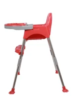 3 in 1 Spotty Baby Dining Chair with Footrest & extra tray, Red-Grey Combo - Image 13