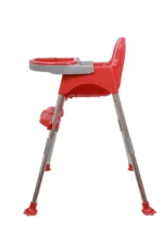 3 in 1 Spotty Baby Dining Chair with Footrest & extra tray, Red-Grey Combo - Image 7