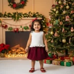 Lace Top and Corduroy Skirt