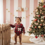 Tartan Bow Full Sleeve Onesie