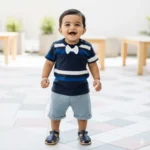 Striped  Bow Tee & Grindie Shorts