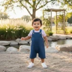 Denim Cute Romper and Waffle  Tee