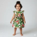 Frill Sleeve Dress with Waist Tie