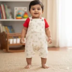 Printed Waffle Romper & Tee