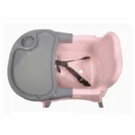 3 in 1 Bobo Pink Baby Dining Chair with Footrest and Tray - Image 6